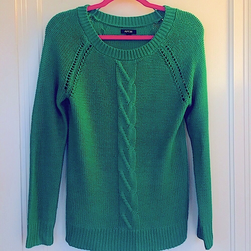 ⚡️SALE⚡️ APT 9 Green Cable Sweater